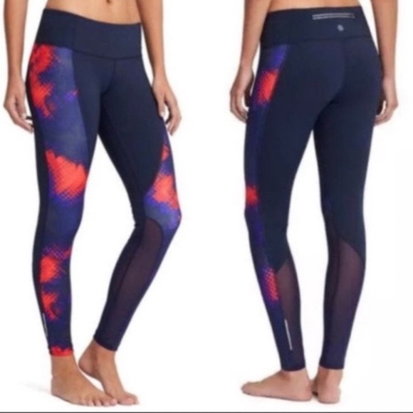 Athleta Pants - Athleta Electro Cobalt Ankle Tight Mesh Leggings